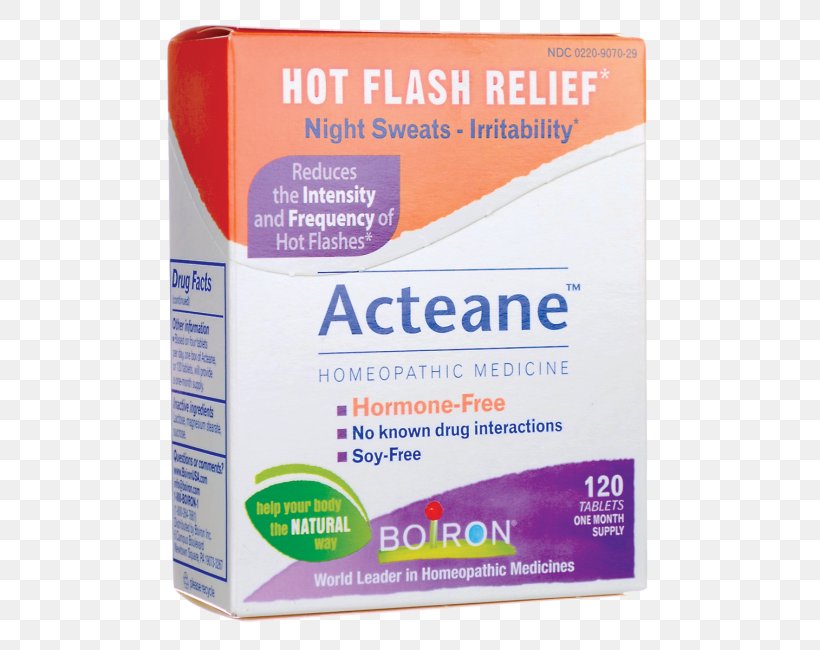 Boiron Acteane Tablets Product Service Hot Flash, PNG, 650x650px, Boiron, Hot Flash, Service Download Free