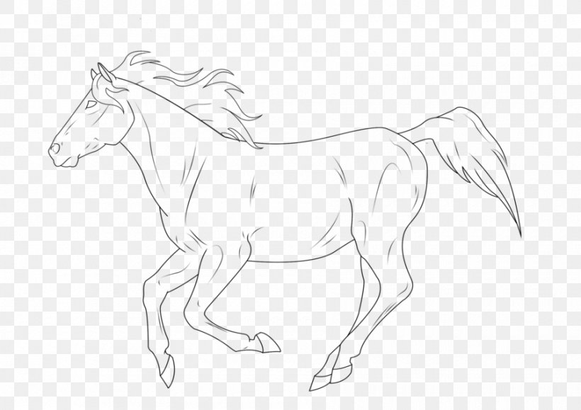 Line Art Pony Stallion Mustang Drawing, PNG, 900x636px, Line Art, Animal Figure, Arm, Artwork, Black And White Download Free