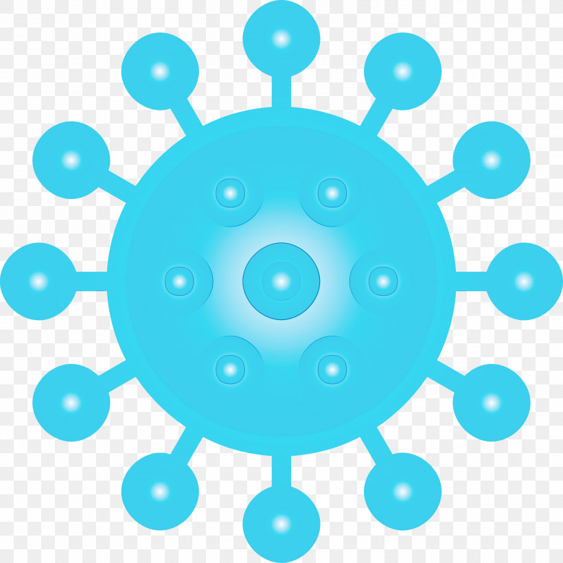Aqua Blue Turquoise Circle Pattern, PNG, 2999x3000px, Coronavirus, Aqua, Blue, Circle, Covid Download Free