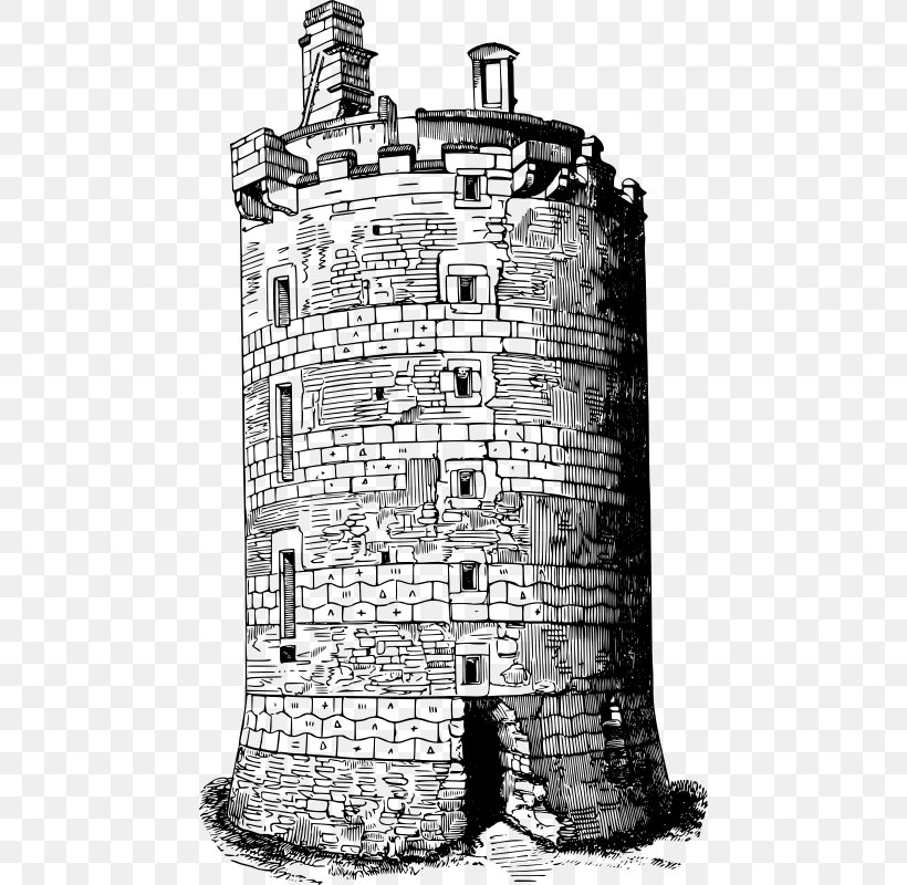 Castle Fortification Clip Art, PNG, 460x800px, Castle, Arch, Black And White, Building, Facade Download Free