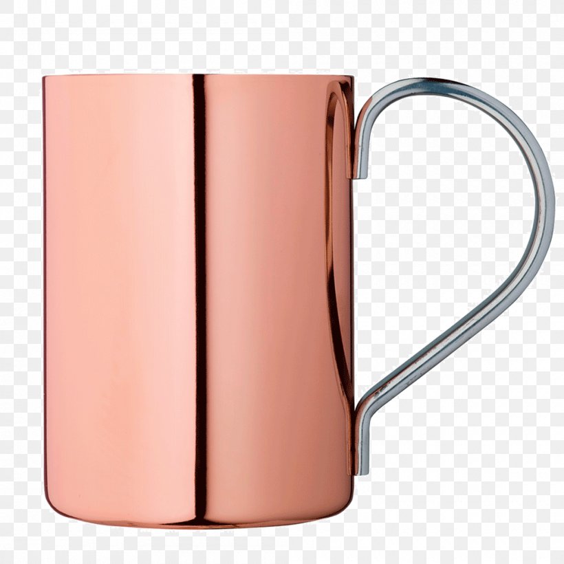 Mug Moscow Mule Mint Julep Copper Plating, PNG, 1000x1000px, Mug, Bar, Bar Spoon, Beer Stein, Copper Download Free