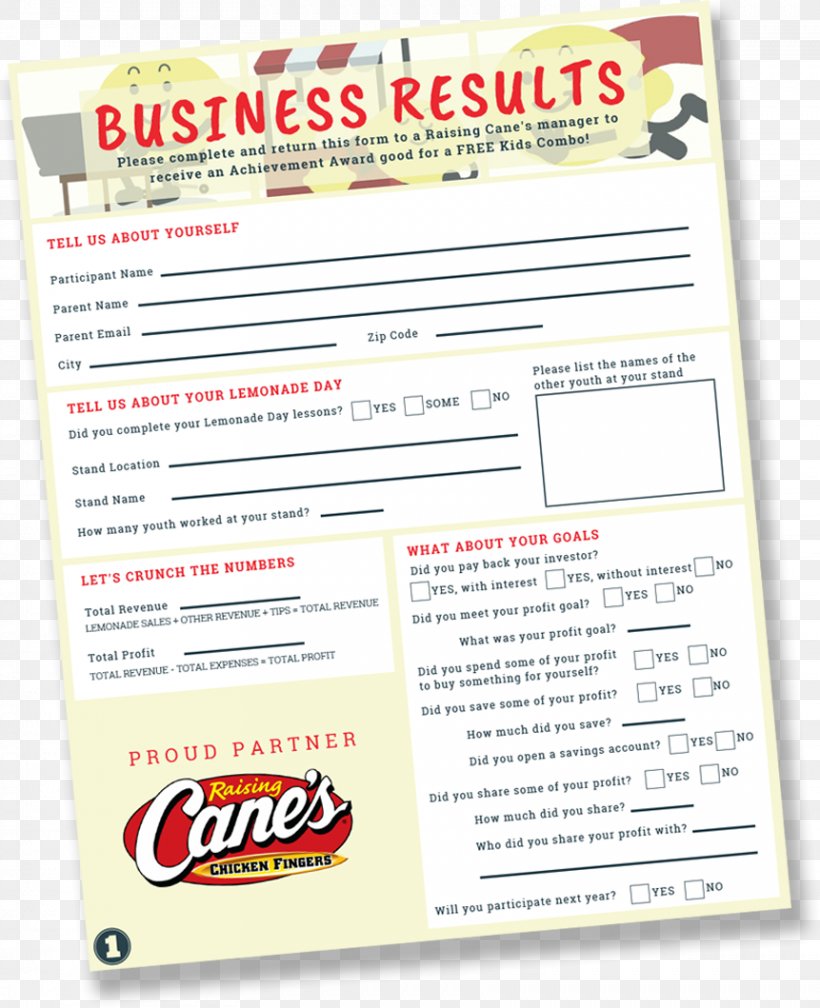 Lemonade Stand Raising Cane's Chicken Fingers Business, PNG, 861x1059px, Lemonade, Baton Rouge, Brand, Business, Business Plan Download Free
