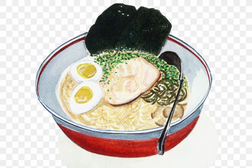 Ramen Japanese Cuisine Asian Cuisine Watercolor Painting, PNG, 1200x800px, Ramen, Asian Cuisine, Asian Food, Comfort Food, Cuisine Download Free