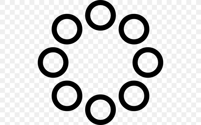 Circle Clip Art, PNG, 512x512px, Symbol, Animation, Area, Auto Part, Black And White Download Free