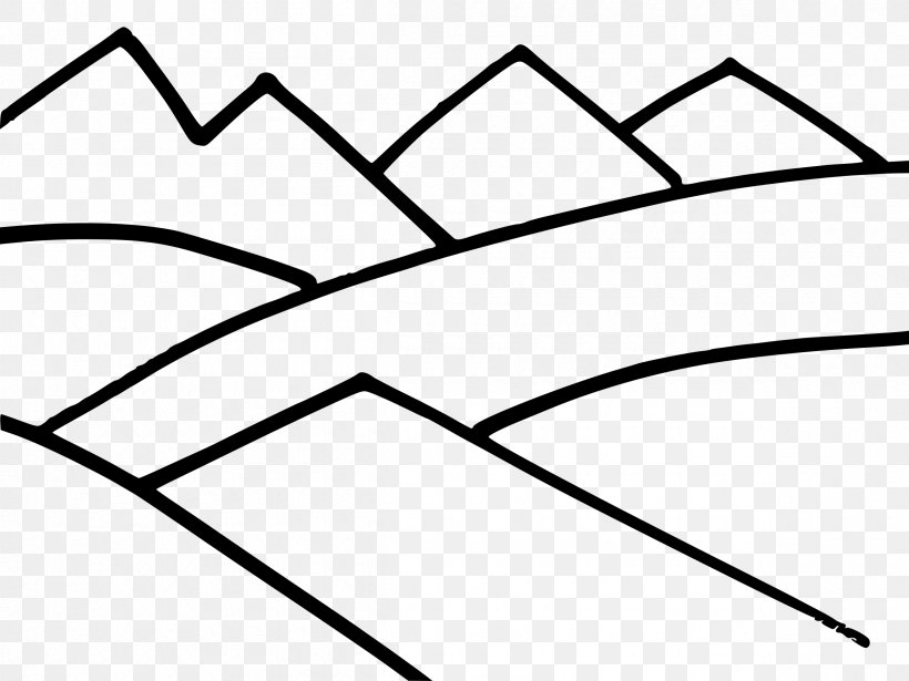 Drawing Line Art Mountain Clip Art, PNG, 2400x1800px, Drawing, Area, Black, Black And White, Leaf Download Free