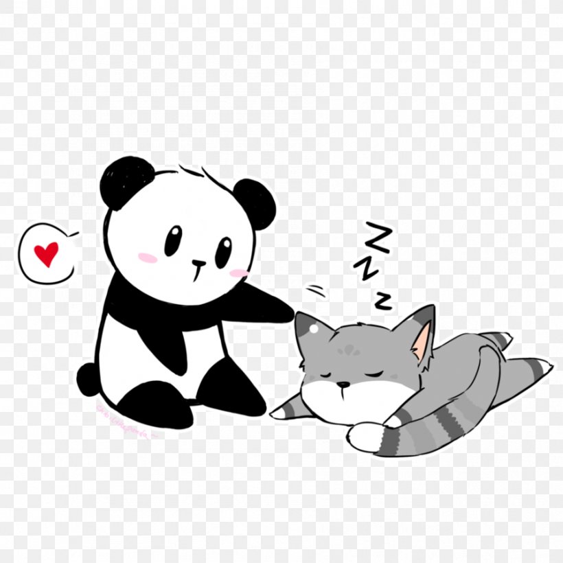 Giant Panda Cat Kitten Drawing Puppy, PNG, 894x894px, Watercolor, Cartoon, Flower, Frame, Heart Download Free
