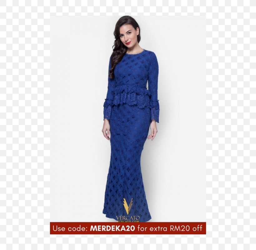 Gown Baju Kurung Cocktail Dress Sleeve, PNG, 500x800px, Gown, Baju Kurung, Blue, Clothing, Cobalt Blue Download Free
