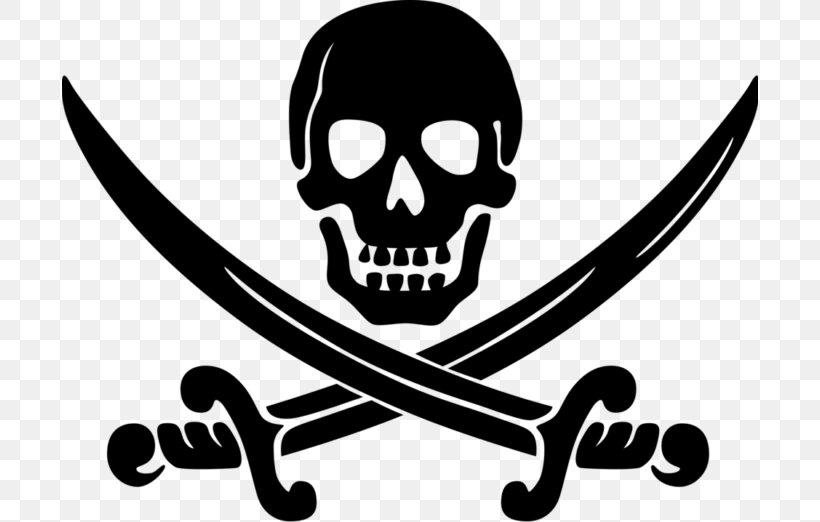 Piracy Jolly Roger Clip Art, PNG, 696x522px, Piracy, Black And White, Brand, Calico Jack, Jolly Roger Download Free