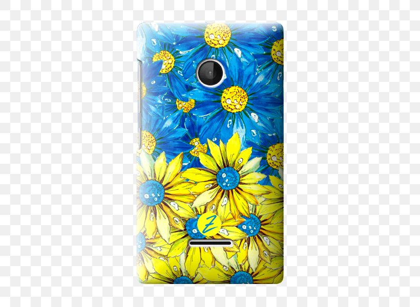 Common Sunflower Cut Flowers Mobile Phone Accessories Mobile Phones, PNG, 500x600px, Common Sunflower, Cobalt Blue, Cut Flowers, Electric Blue, Flower Download Free
