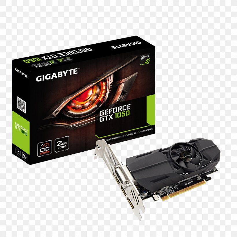 Graphics Cards & Video Adapters GDDR5 SDRAM GeForce Gigabyte Technology Graphics Processing Unit, PNG, 1000x1000px, Graphics Cards Video Adapters, Cable, Computer, Computer Component, Computer Hardware Download Free
