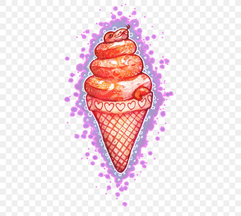 Ice Cream Cones Strawberry, PNG, 500x733px, Ice Cream, Cone, Dessert, Food, Frozen Dessert Download Free