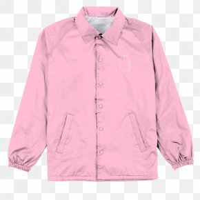 Pink Jacket - Blouse Sleeve Jacket Button Pink M PNG