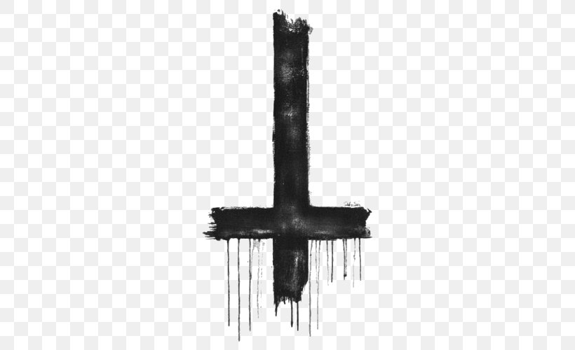 Cross Of Saint Peter Satanism Antichrist Christian Cross Pentagram, PNG, 500x500px, Cross Of Saint Peter, Antichrist, Black And White, Christian Cross, Church Download Free
