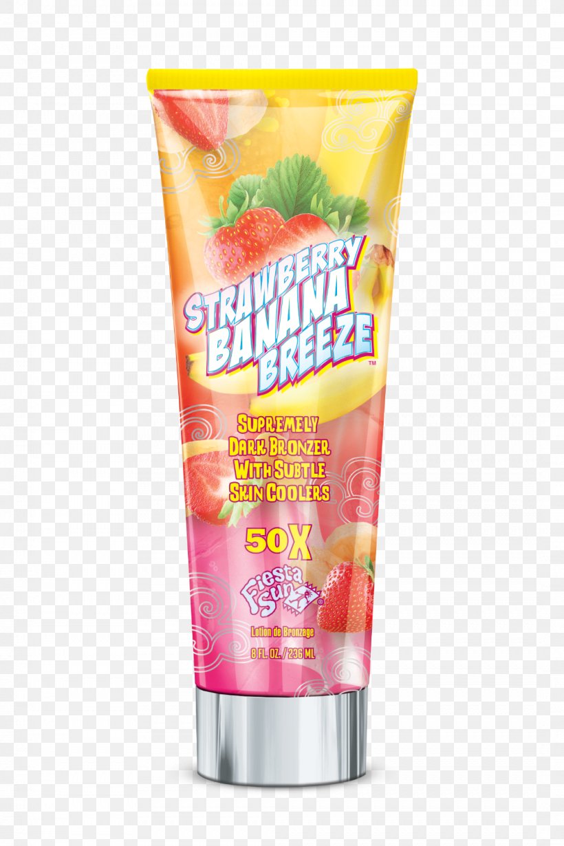 Fiesta Sun Strawberry Banana Breeze Sun Tanning Indoor Tanning Lotion, PNG, 1066x1600px, Sun Tanning, Banana, Cream, Fruit, Indoor Tanning Download Free