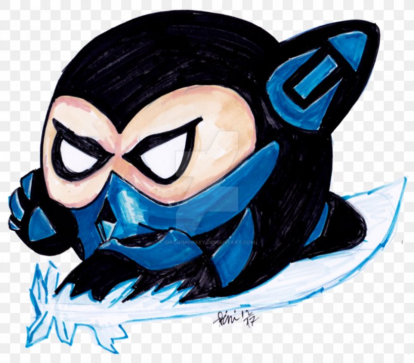 Sub-Zero Mortal Kombat YouTube Drawing Kirby, PNG, 954x837px, Subzero, Art, Cartoon, Diving Mask, Drawing Download Free