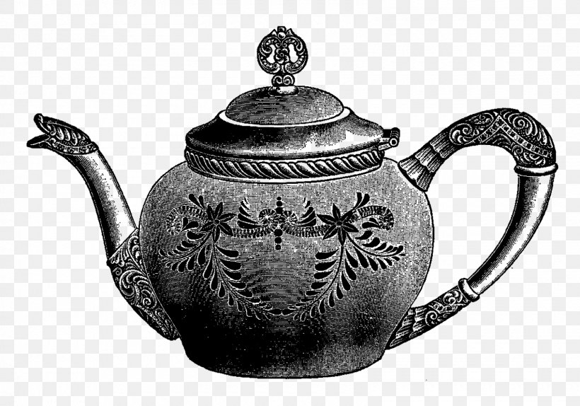Teapot Drawing Clip Art, PNG, 1600x1120px, Tea, Antique, Black And White, Drawing, Jug Download Free