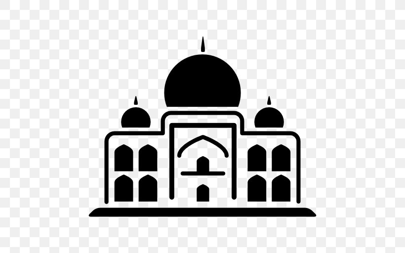 Taj Mahal Monument Landmark Clip Art, PNG, 512x512px, Taj Mahal, Agra, Arch, Black And White, Brand Download Free