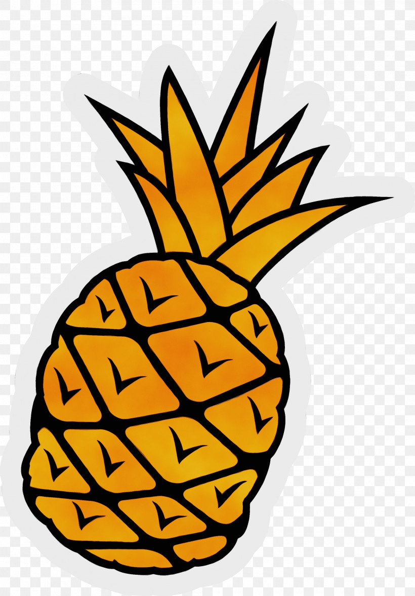 Pineapple, PNG, 2090x3000px, Summer Pop Sticker, Biology, Commodity, Flower, Leaf Download Free