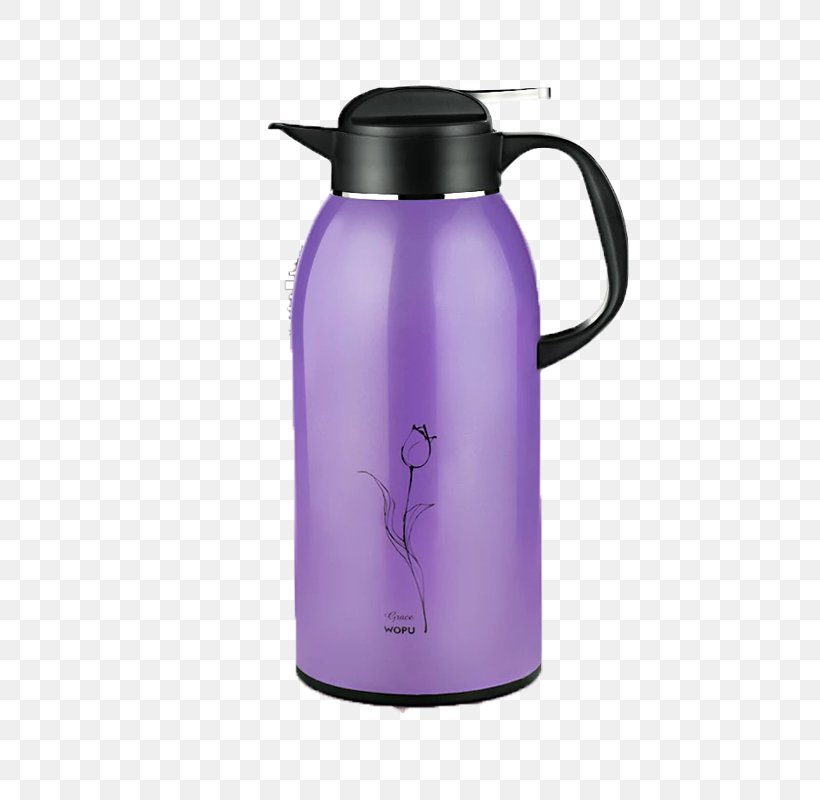 Water Bottle Vacuum Flask Kettle Purple, PNG, 800x800px, Water Bottle, Bottle, Drinkware, Kettle, Laboratory Flask Download Free