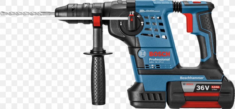 Bosch GBH36VF-li Plus 36v SDS+ Hammer Drill Bosch Hammer Drill Battery Gbh 36 V-li Plus Augers Akkubohrhammer GBH 36 V-LI Compact Professional Hardware/Electronic, PNG, 960x446px, Augers, Bosch Power Tools, Drill, Hammer, Hammer Drill Download Free