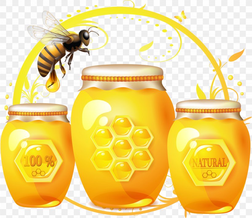 Bee Honey Royalty-free, PNG, 4596x3975px, Bee, Food, Honey, Honey Bee, Honeycomb Download Free