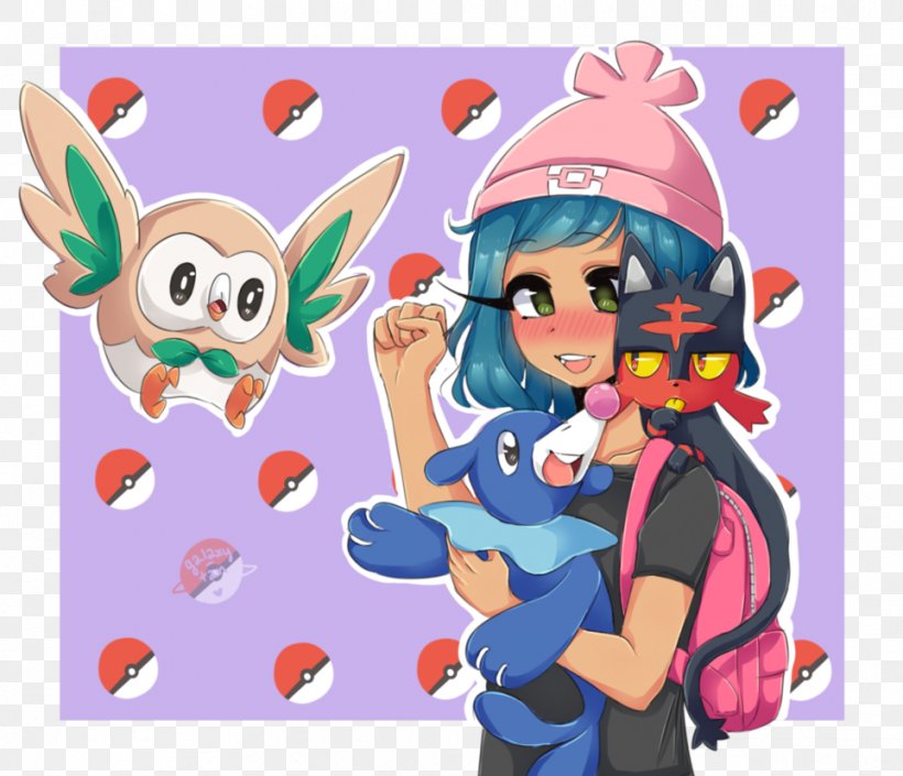 Pokémon Sun And Moon Litten Popplio Rowlet, PNG, 963x829px, Pokemon, Art, Cartoon, Drawing, Fictional Character Download Free