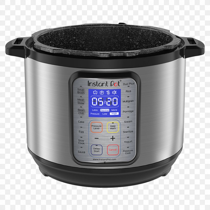 Instant Pot Duo Plus 9-in-1 Slow Cookers Pressure Cooking Rice Cookers, PNG, 1024x1024px, Instant Pot, Cooker, Cooking, Cookware And Bakeware, Food Steamers Download Free