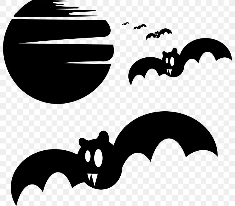 Spooky Halloween Clip Art, PNG, 800x718px, Spooky, Artwork, Bat, Black, Black And White Download Free