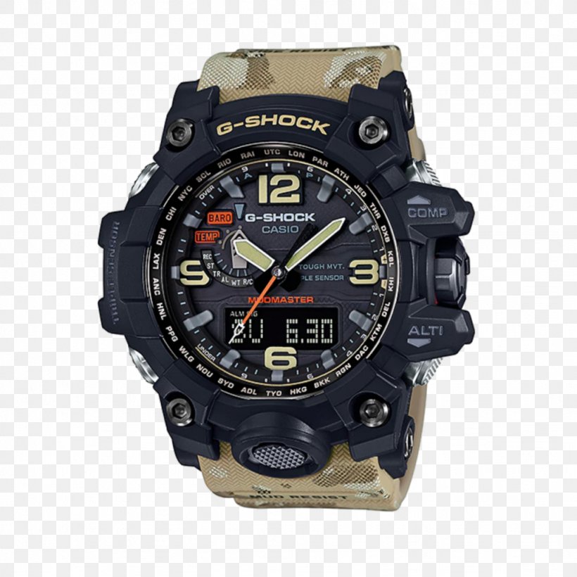 G-Shock Master Of G GWG1000 G-Shock GWG1000DC G-Shock GWG1000GB G-Shock Master Of G Mudmaster GG1000, PNG, 1024x1024px, Master Of G, Brand, Casio, Desert Camouflage Uniform, Gshock Download Free