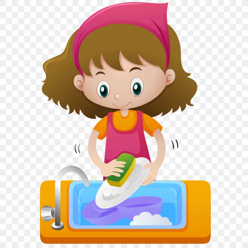 Vector Graphics Child Cleaning Clip Art Illustration, PNG, 1000x1000px,  Child, Boy, Cartoon, Cleaning, Girl Download Free