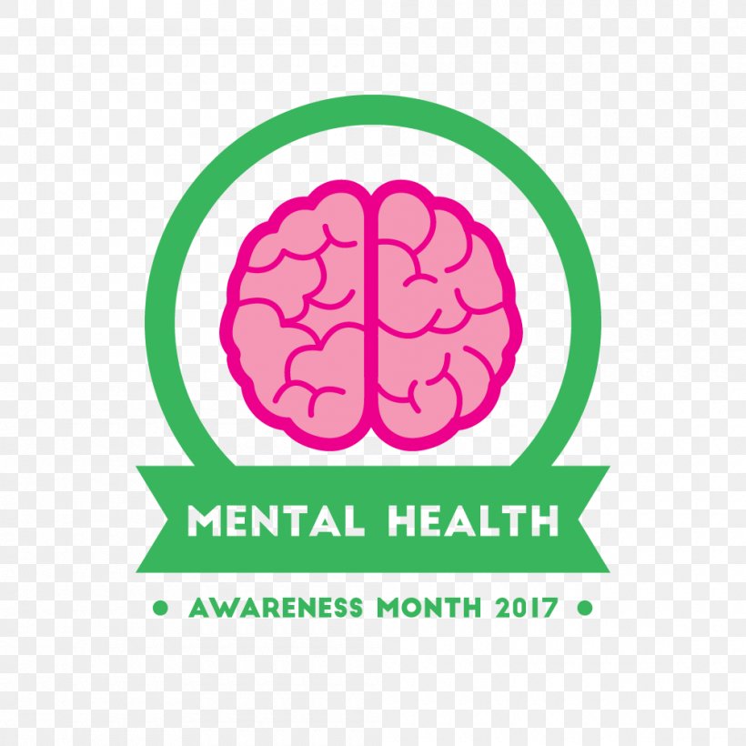 Brain Mental Health Awareness Month Diet Organism, PNG, 1000x1000px, Watercolor, Cartoon, Flower, Frame, Heart Download Free