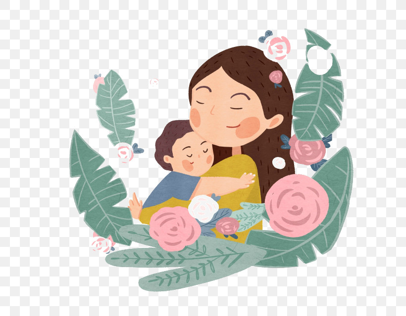 Cartoon Pink Leaf Plant Child, PNG, 640x640px, Cartoon, Child, Leaf, Love, Pink Download Free