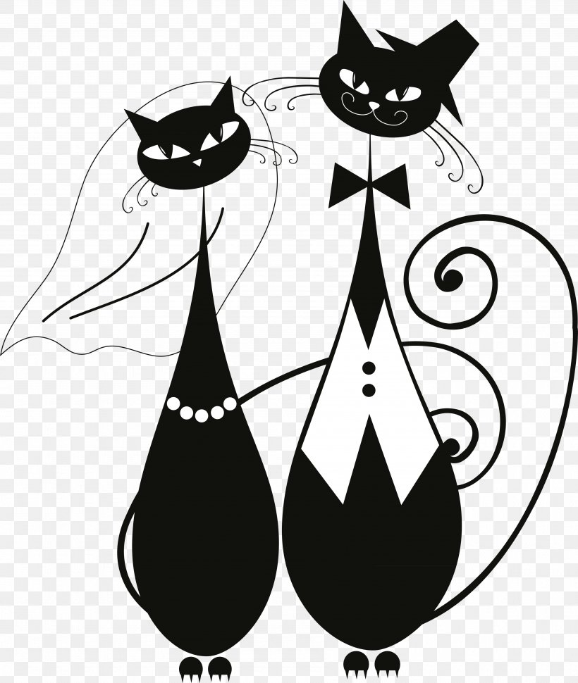 Cat Wedding Invitation Bridegroom, PNG, 3590x4247px, Cat, Artwork, Black, Black And White, Black Cat Download Free