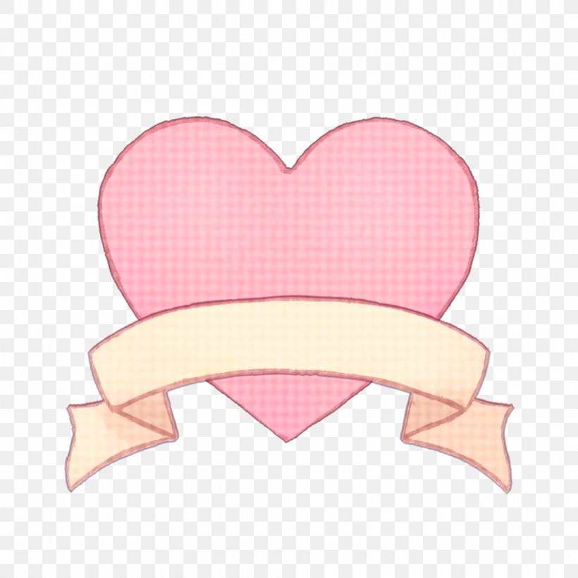 Hand Painted Heart With Ribbon Band Free., PNG, 1000x1000px, Watercolor, Cartoon, Flower, Frame, Heart Download Free