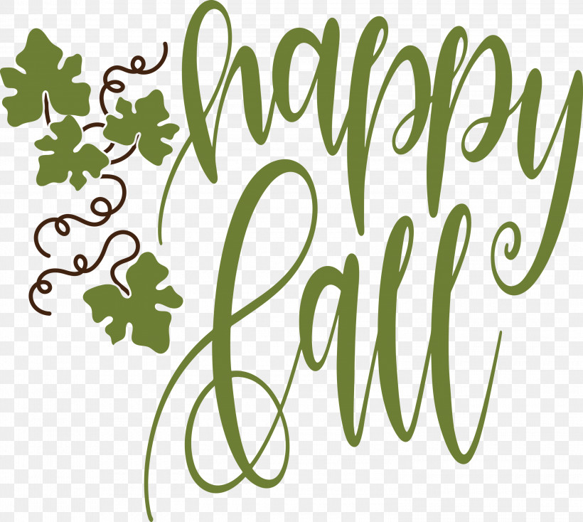 Happy Autumn Happy Fall, PNG, 3000x2688px, Happy Autumn, Floral Design, Green, Happy Fall, Leaf Download Free