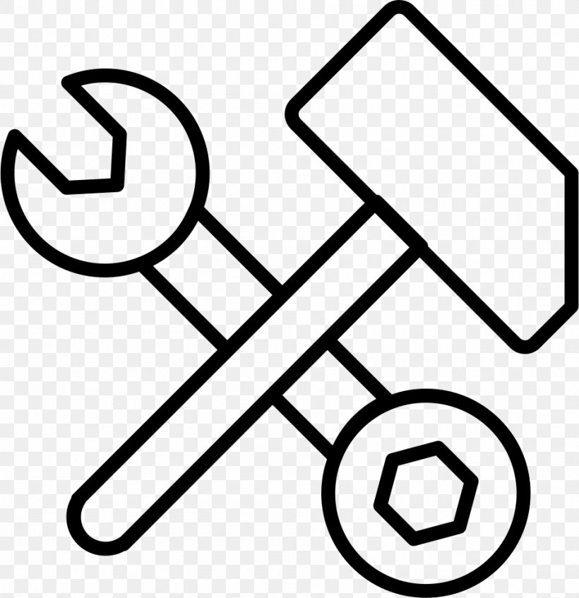 Spanners Hammer Hand Tool Handle, PNG, 948x980px, Spanners, Area, Black, Black And White, Bolt Download Free