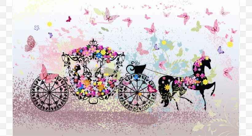 Wedding Invitation Carriage, PNG, 1228x662px, Wedding Invitation, Art, Artwork, Carriage, Floral Design Download Free