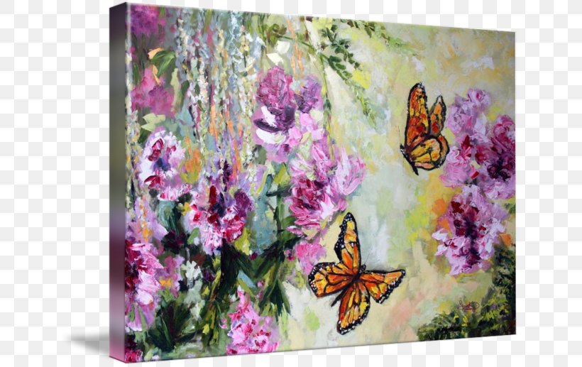 Butterfly Oil Painting Art, PNG, 650x517px, Butterfly, Acrylic Paint, Art, Brush Footed Butterfly, Canvas Download Free