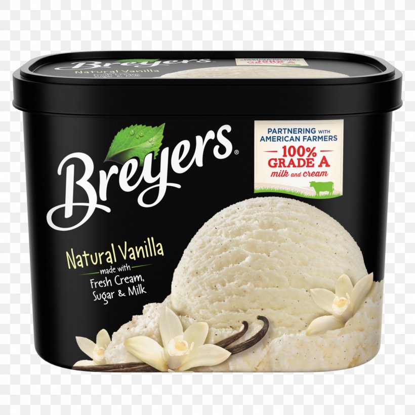 Breyers Ice Cream, Natural Vanilla, PNG, 1500x1500px, Ice Cream, Breyers, Cream, Dairy Product, Dairy Products Download Free
