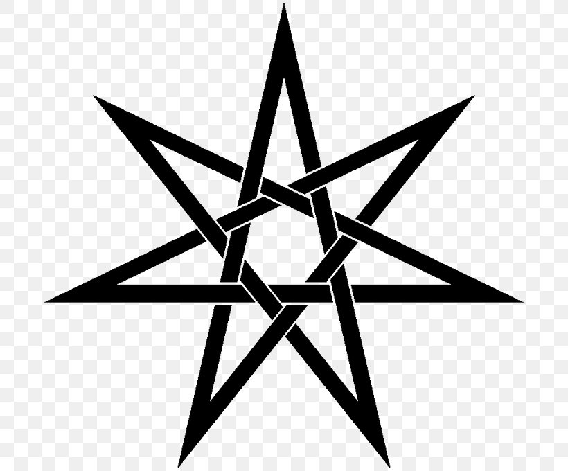 Heptagram Fairy Symbol Star Elf, PNG, 700x680px, Heptagram, Black, Black And White, Elf, Fairy Download Free