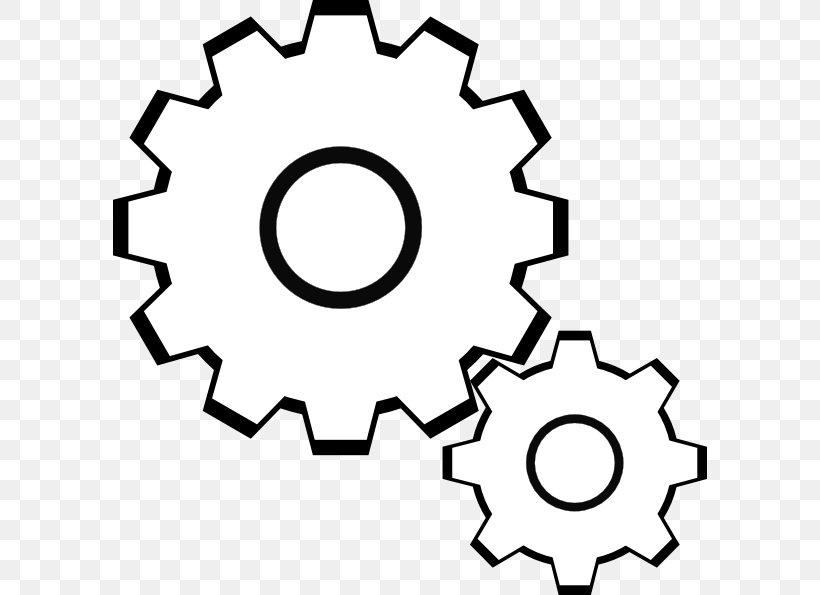 Gear Drawing Clip Art, PNG, 594x595px, Gear, Area, Black And White, Diagram, Drawing Download Free
