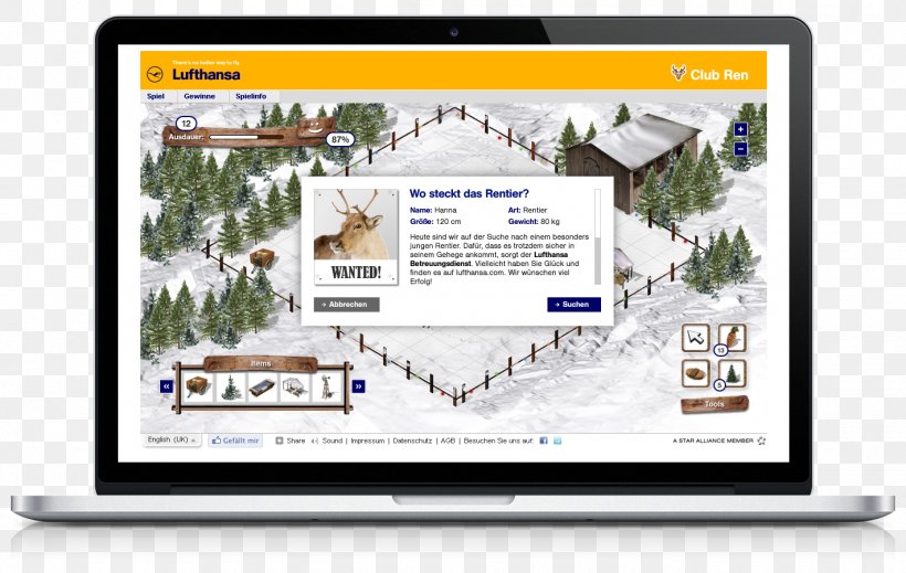 Web Page Reindeer Text Lufthansa Lorem Ipsum, PNG, 1420x900px, Web Page, Brand, Lorem Ipsum, Lufthansa, Media Download Free