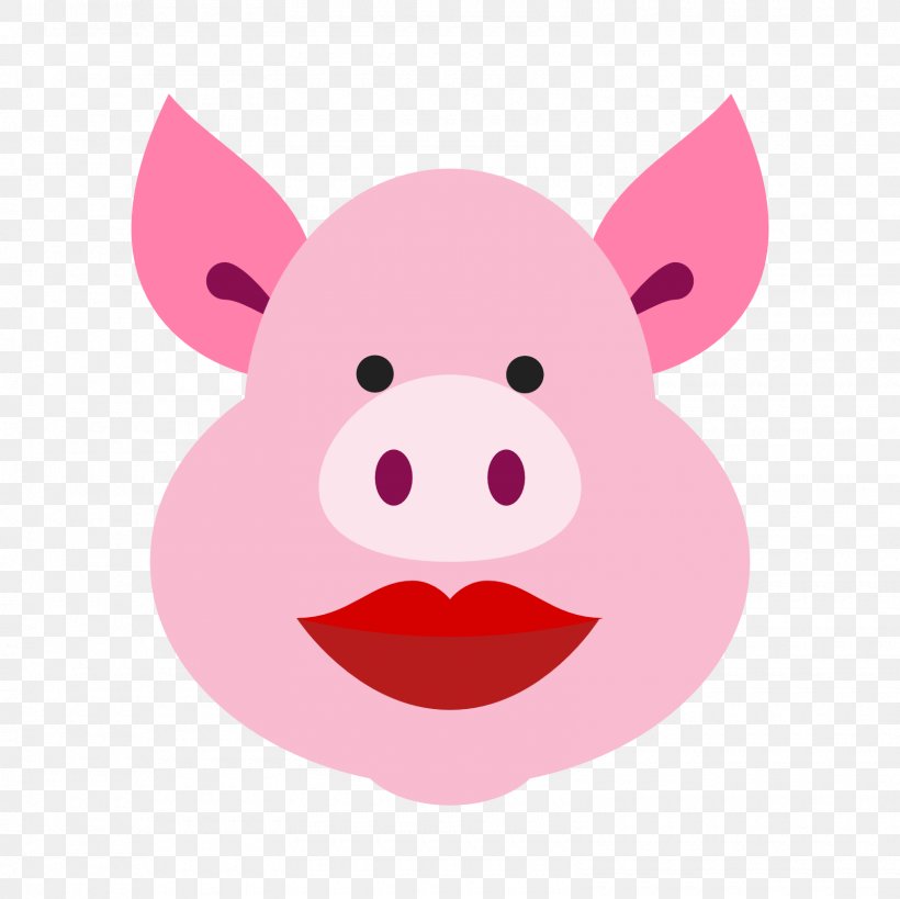 Wild Boar Lipstick Clip Art, PNG, 1600x1600px, Wild Boar, Cartoon, Domestic Pig, Fictional Character, Head Download Free