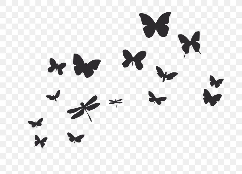 Butterfly Wall Decal Insect Paper, PNG, 710x591px, Butterfly, Autocad Dxf, Black, Black And White, Butterflies And Moths Download Free