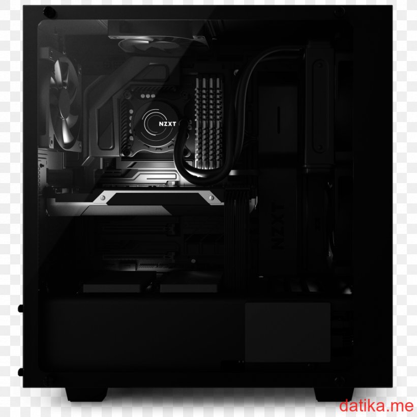 Computer Cases & Housings Nzxt Personal Computer Computer System Cooling Parts ATX, PNG, 900x900px, Computer Cases Housings, Acer Iconia One 10, Atx, Automotive Exterior, Black Download Free