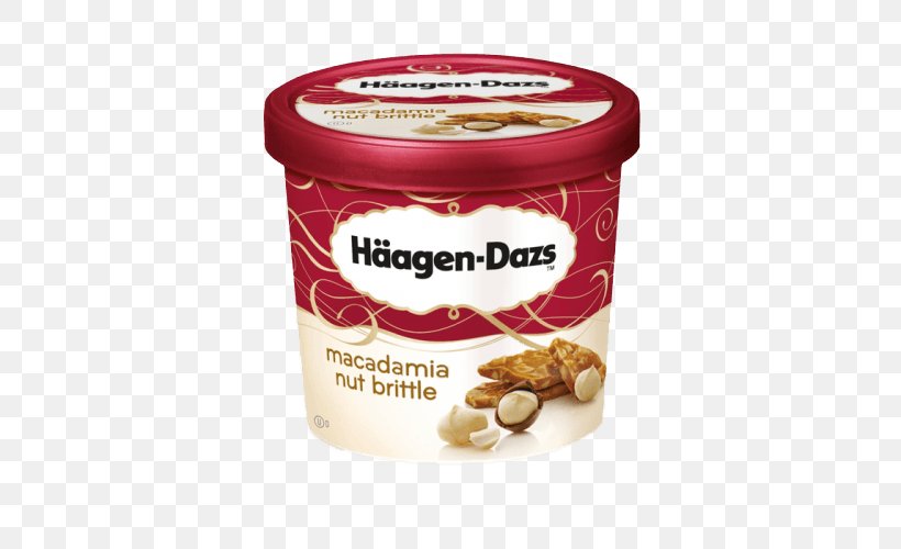 Ice Cream Brittle Häagen-Dazs Macadamia Nut, PNG, 500x500px, Ice Cream, Biscuits, Brittle, Caramel, Chocolate Download Free