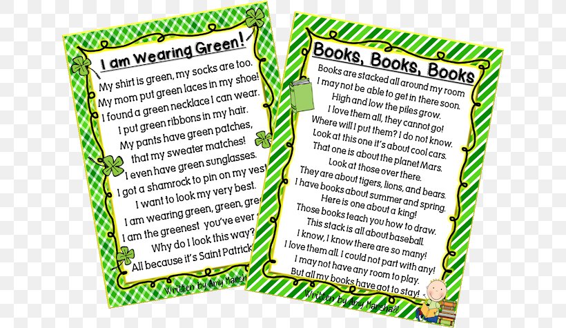 Saint Patrick's Day Classroom Fluency Literacy Speech, PNG, 640x475px, Classroom, Area, Fluency, Grass, Green Download Free