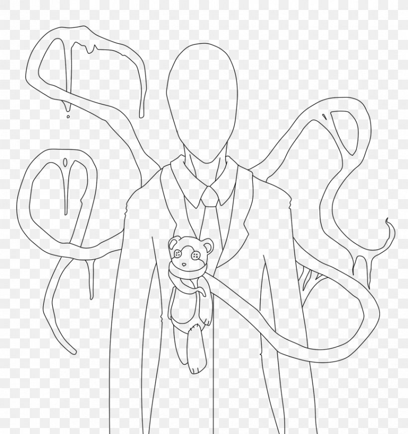 Slenderman Drawing Jeff The Killer Line Art Sketch Png 867x922px Watercolor Cartoon Flower Frame Heart Download - slender man find the pages roblox