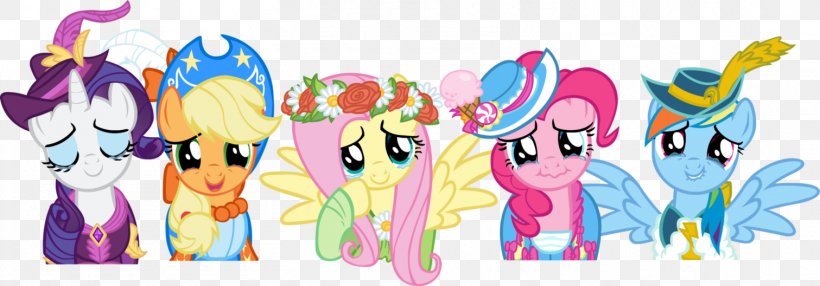 Pinkie Pie Rarity Twilight Sparkle Rainbow Dash Applejack, PNG, 1511x528px, Watercolor, Cartoon, Flower, Frame, Heart Download Free