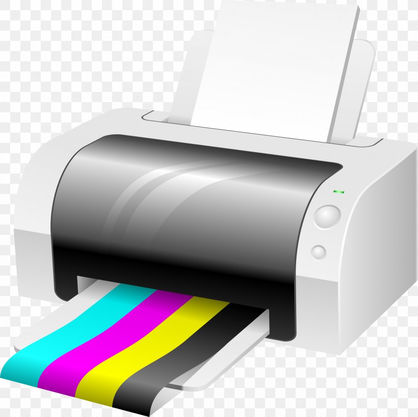 Printer Paper CMYK Color Model Clip Art, PNG, 2430x2422px, Printer, Cmyk Color Model, Electronic Device, Inkjet Printing, Laser Printing Download Free
